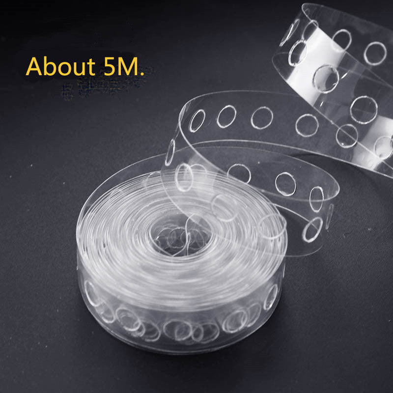 Balloon Chain for Weddings & Parties - 5m Plastic Festive Decor, Single & Double Hole Variants