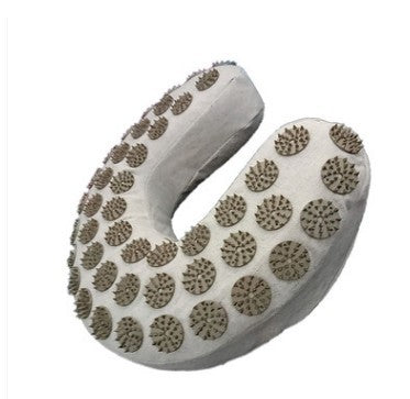 Organic Linen U-Shaped Acupuncture Pillow for Neck Support - Gold Buckle