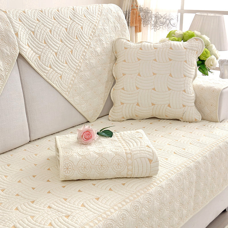 Cotton Sofa Cushion Cover Four Seasons Non-Slip Nordic Style Home Decor