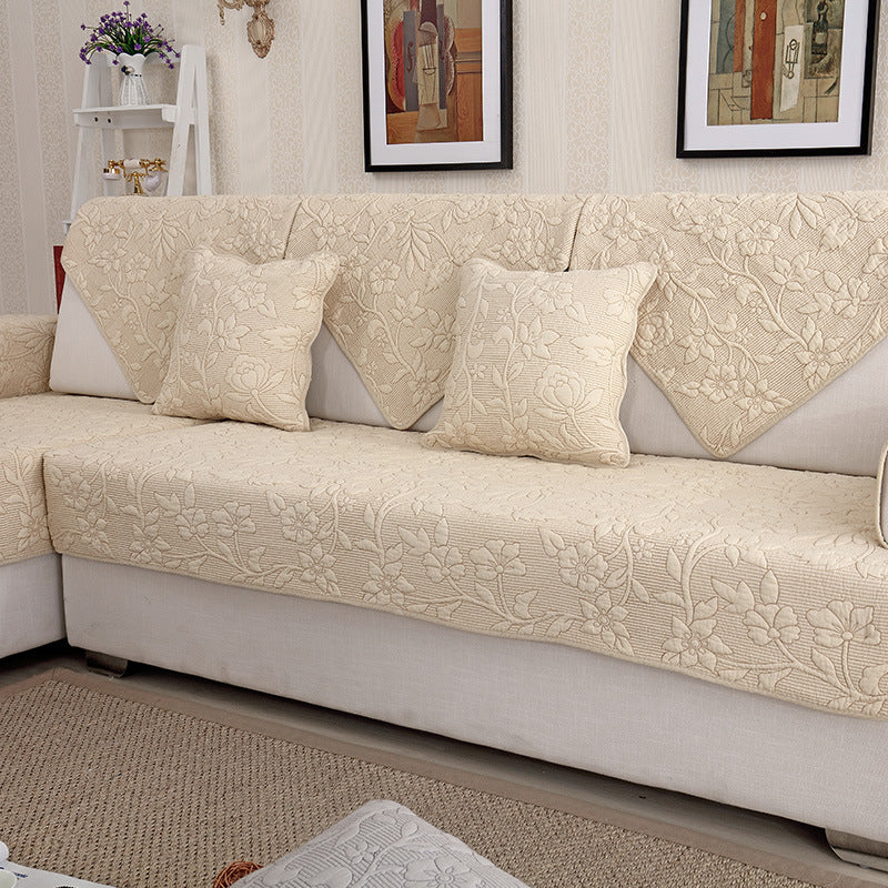 Cotton Sofa Cushion Cover Four Seasons Non-Slip Nordic Style Home Decor
