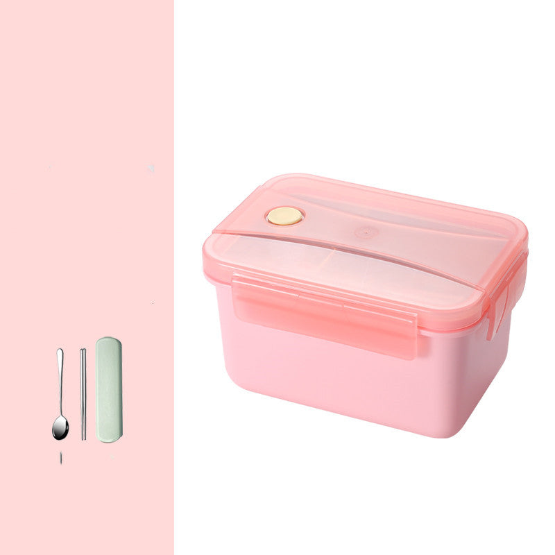 Self-Heating Portable Lunch Box with Stainless Steel Partitioned Container for Camping & Travel