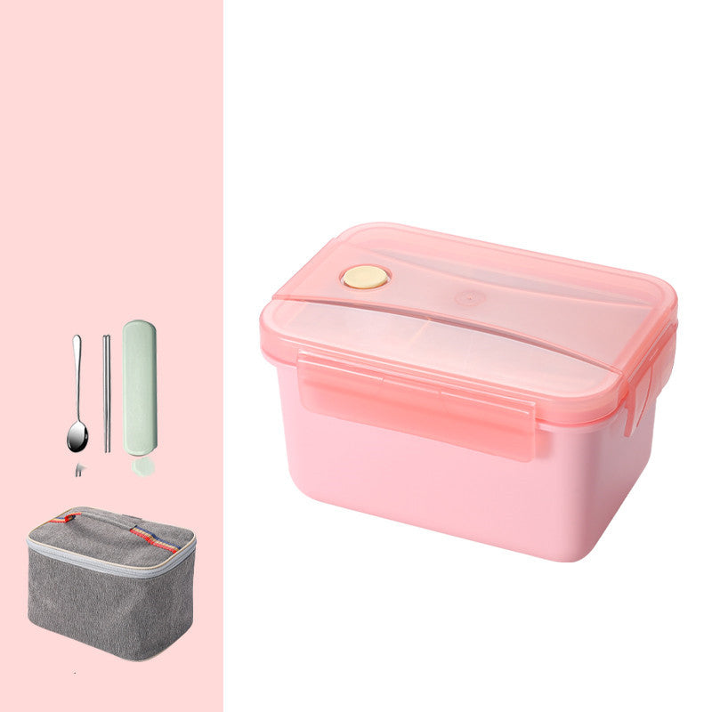 Self-Heating Portable Lunch Box with Stainless Steel Partitioned Container for Camping & Travel