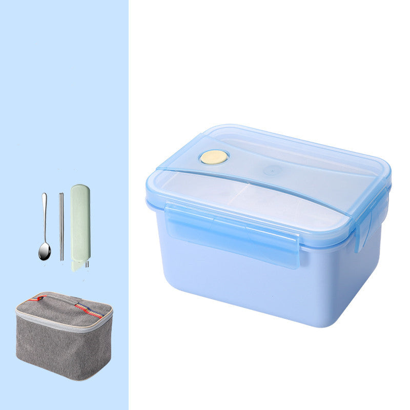 Self-Heating Portable Lunch Box with Stainless Steel Partitioned Container for Camping & Travel