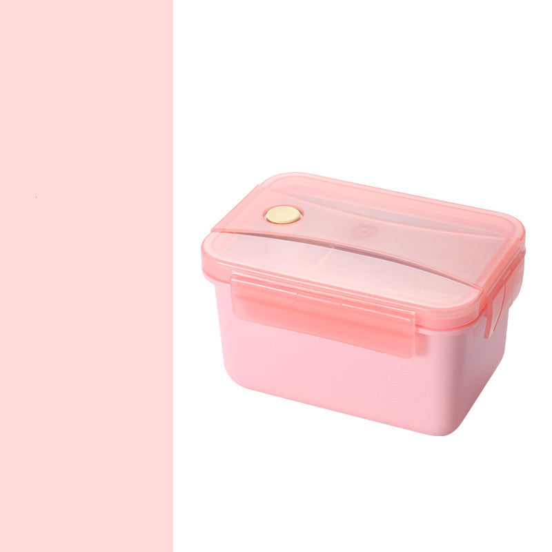 Self-Heating Portable Lunch Box with Stainless Steel Partitioned Container for Camping & Travel