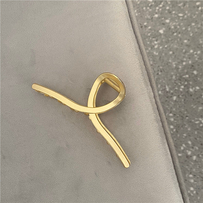 Hair Clip on Back of Head with Metal Clamp - Electroplated Alloy Hair Accessory