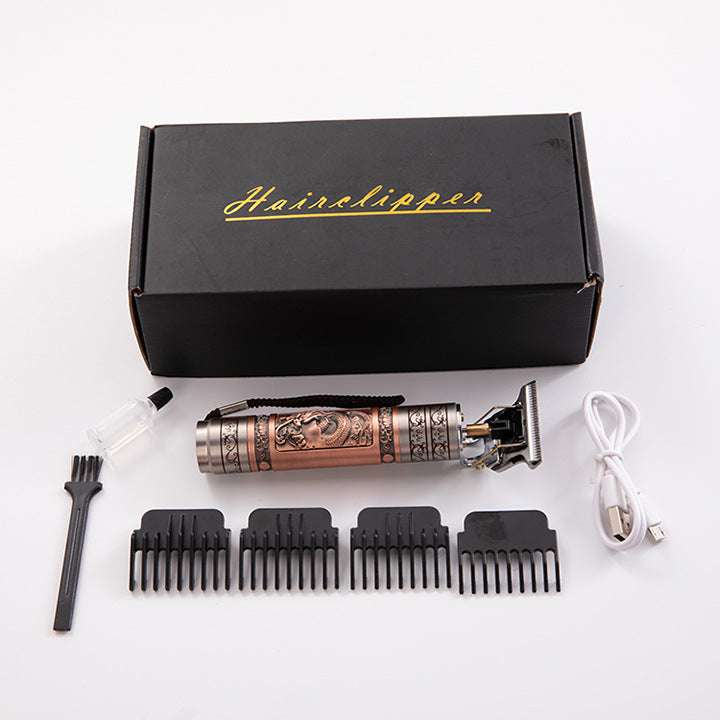 Electric Hair Clipper Set with 5 Interchangeable Heads