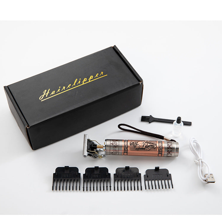 Electric Hair Clipper Set with 5 Interchangeable Heads