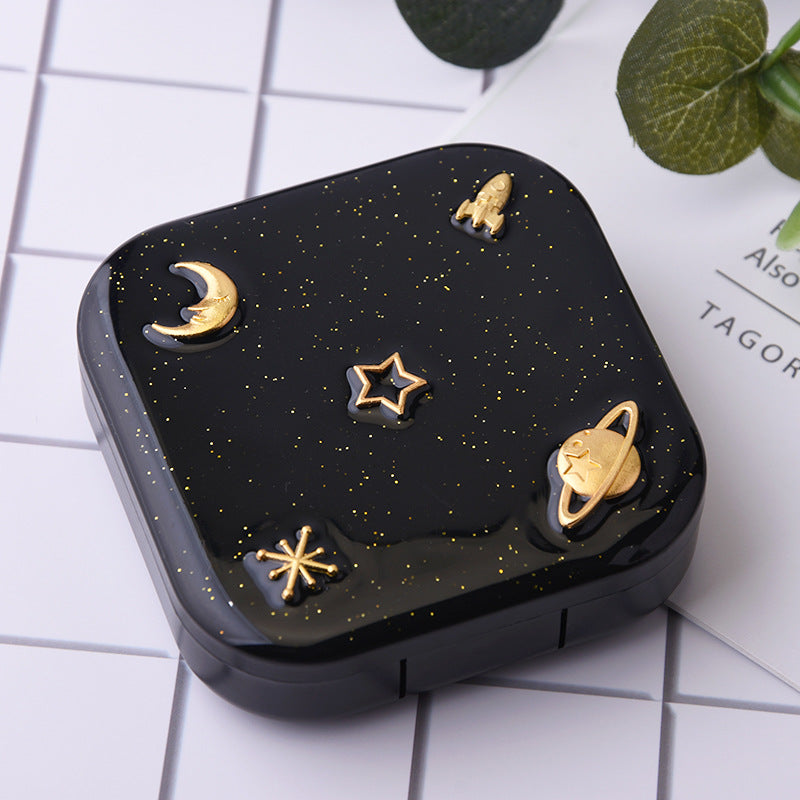 Starry Sky Contact Lens Case Box - Plastic Storage Organizer