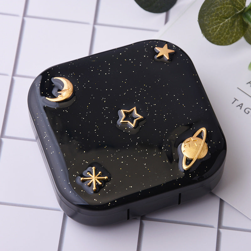 Starry Sky Contact Lens Case Box - Plastic Storage Organizer