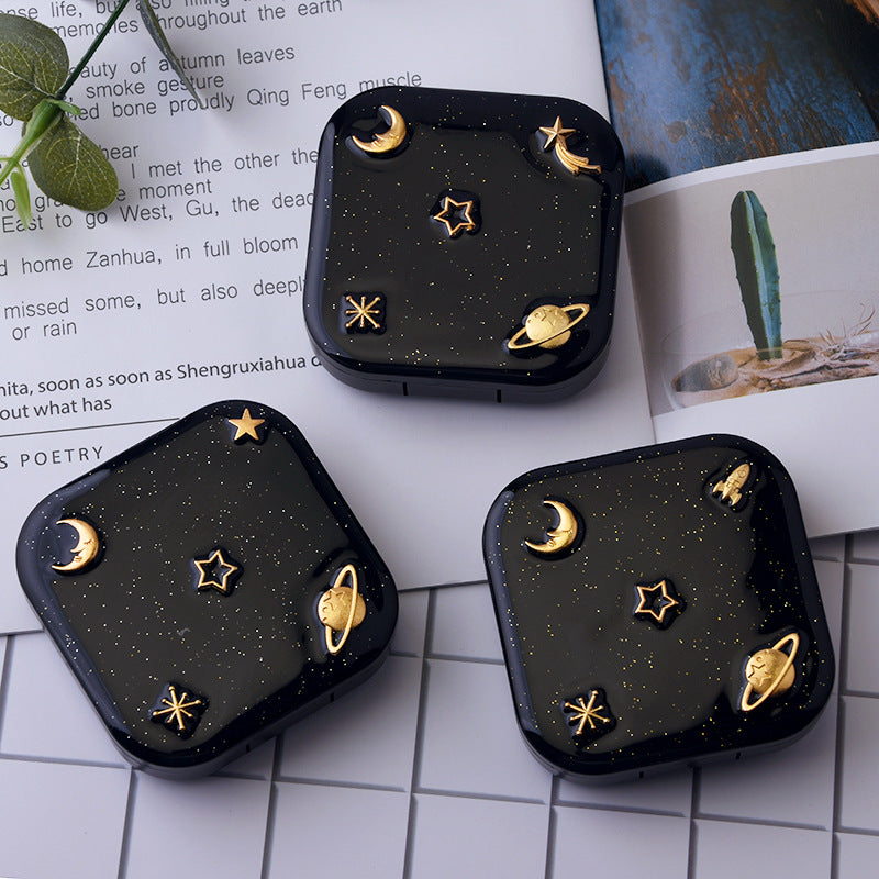 Starry Sky Contact Lens Case Box - Plastic Storage Organizer