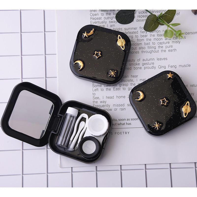 Starry Sky Contact Lens Case Box - Plastic Storage Organizer