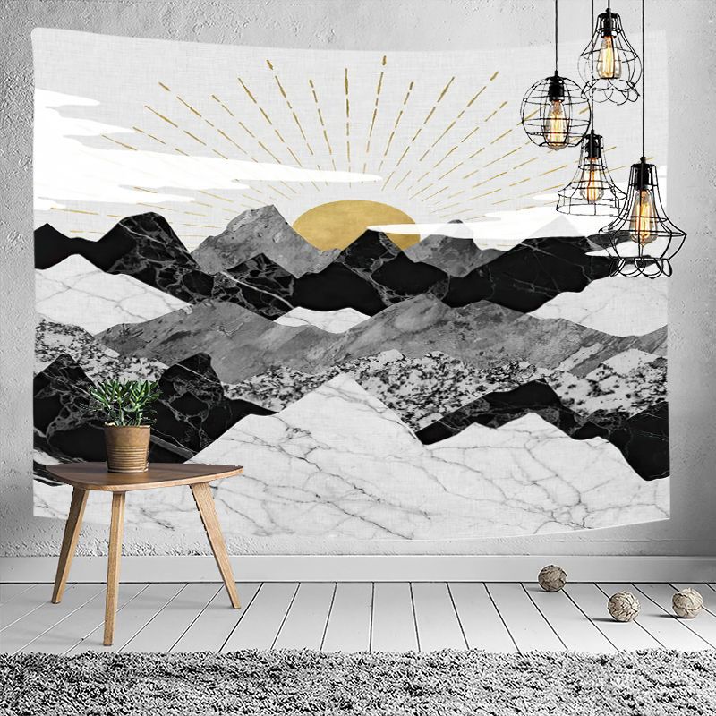 Nordic Mountain Wall Tapestry - Landscape Fabric Home Decor, Multiple Sizes & Styles