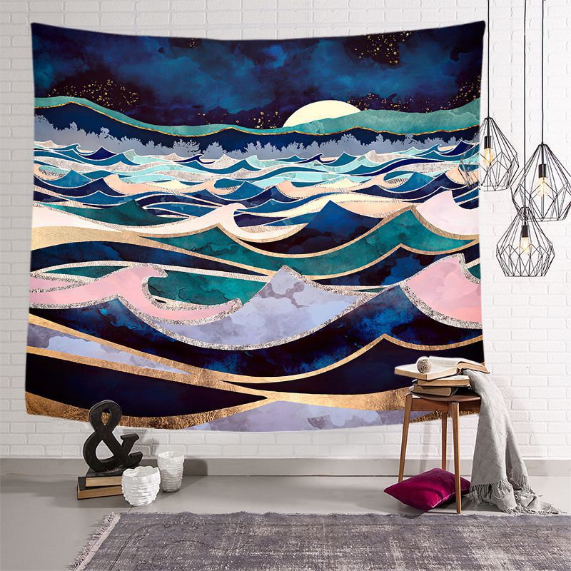 Nordic Mountain Wall Tapestry - Landscape Fabric Home Decor, Multiple Sizes & Styles