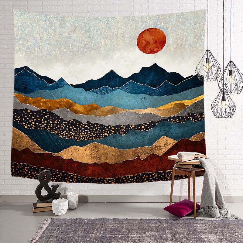 Nordic Mountain Wall Tapestry - Landscape Fabric Home Decor, Multiple Sizes & Styles