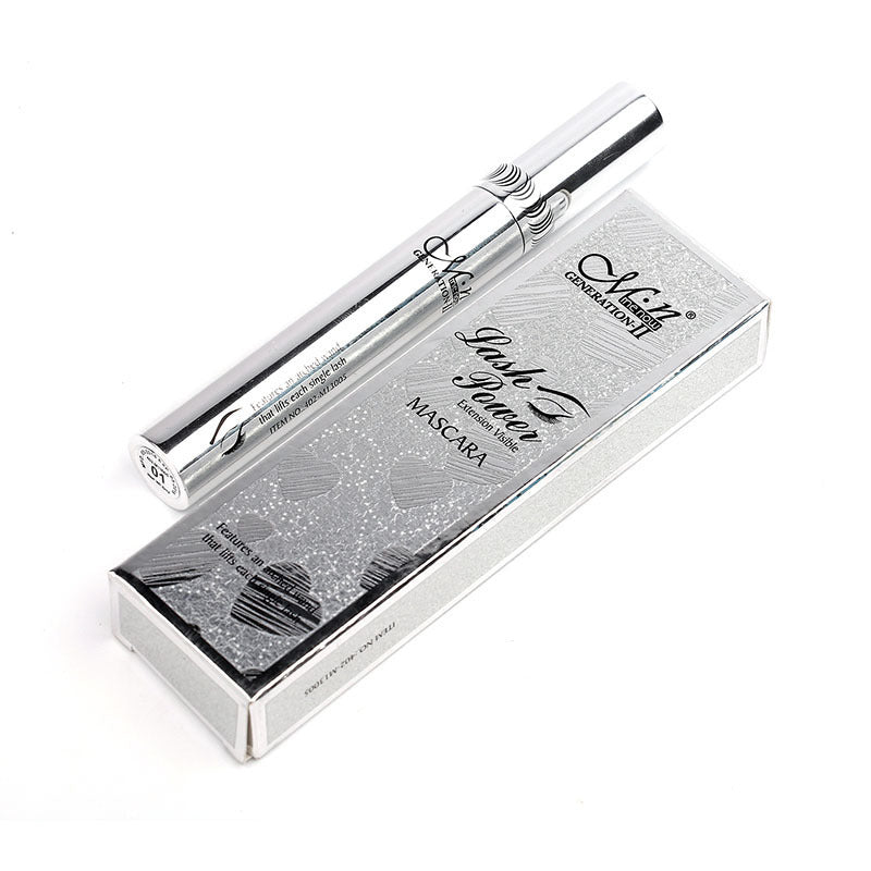 Waterproof Black Mascara with Long-Lasting Volume and Precise Brush - Bright Silver Tube