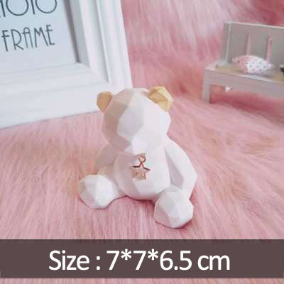 Car Aromatherapy Decor Bear - Geometric Plaster Ornament with Essential Oil