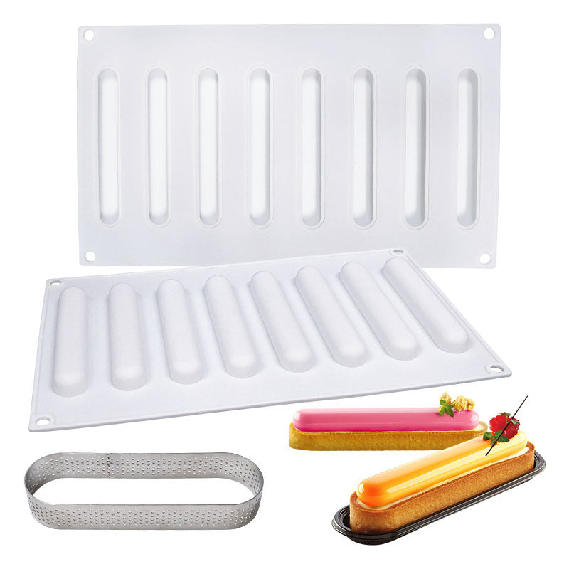 Long Oval Silicone Molds for Cake Mousse Pastry Chocolate French Dessert