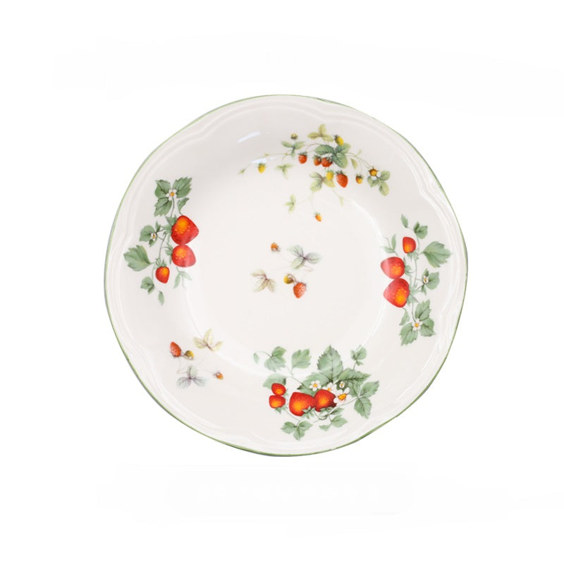 Ceramic Pastoral Style Baking Tray and Dinnerware Set - Round, Oval, Bowls