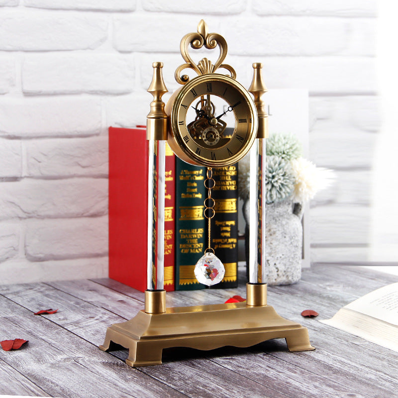Gold Crystal Ball Clock - Elegant Home Decor & Gift