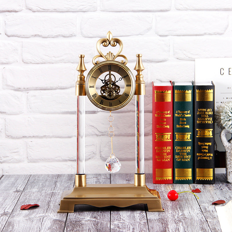 Gold Crystal Ball Clock - Elegant Home Decor & Gift
