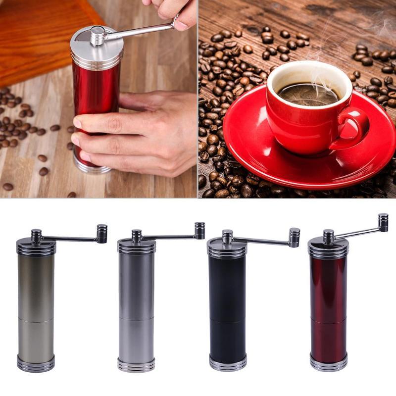Manual Coffee Grinder Stainless Steel Portable Coffee Bean Mill - Multi-Color