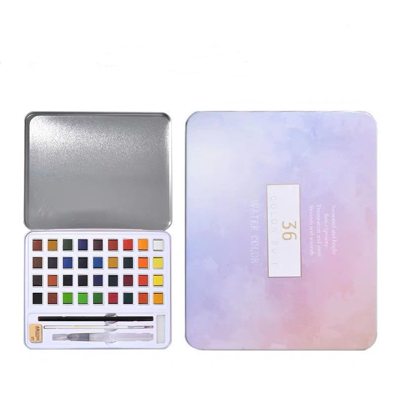 Pearlescent Watercolor Paint Set – Portable 36-48-12 Color Palette