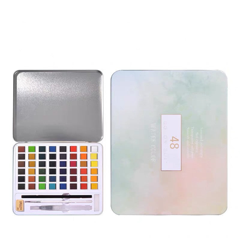 Pearlescent Watercolor Paint Set – Portable 36-48-12 Color Palette