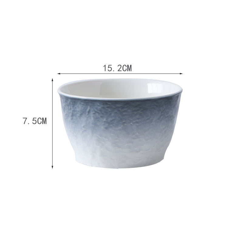 Porcelain Soup & Rice Bowl Set - Multi-Color Household Dinnerware