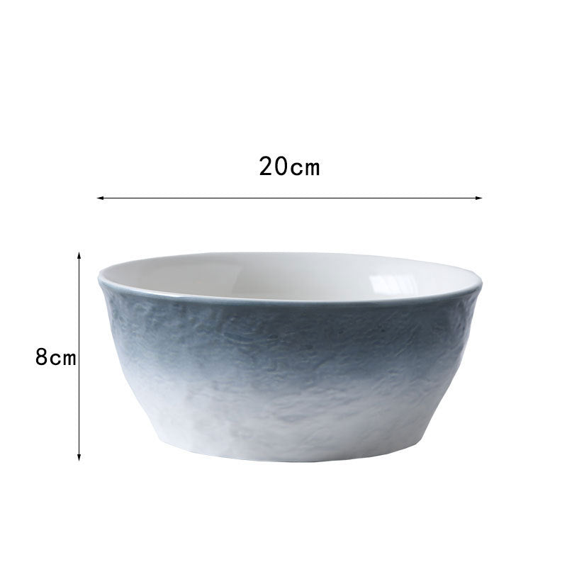 Porcelain Soup & Rice Bowl Set - Multi-Color Household Dinnerware