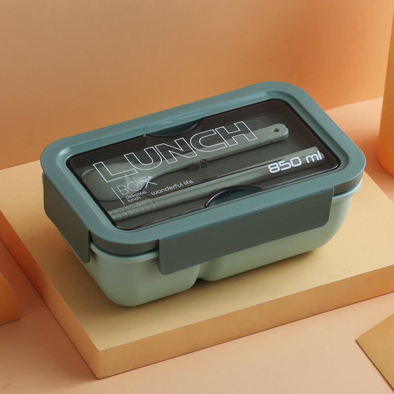 Japanese-Style Rectangular Single-Layer Lunch Box 850ML for Students