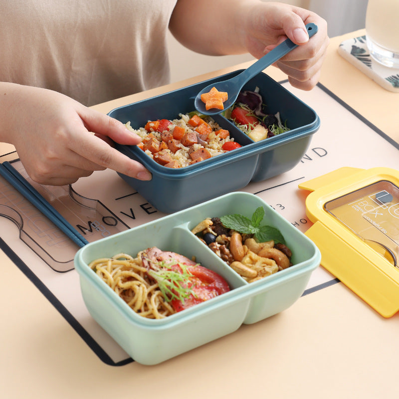 Japanese-Style Rectangular Single-Layer Lunch Box 850ML for Students
