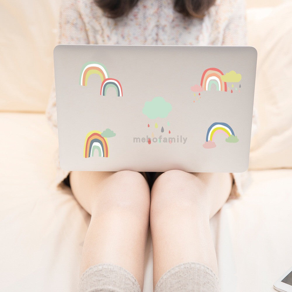Rainbow Wall Sticker Background Decal - Removable Self-Adhesive Wall Decor