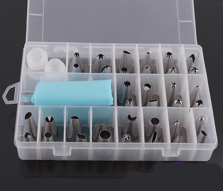 36-Head Stainless Steel Cake Decorating Nozzle Kit - Small