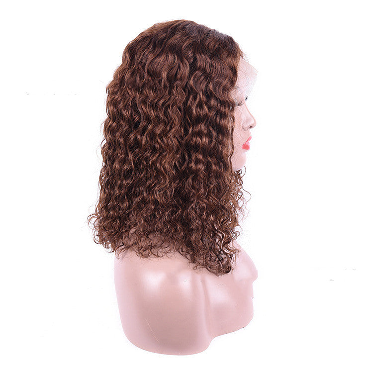 Human Hair Bob Wig Water Wave - 100% Real Hair