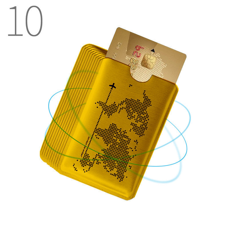 Anti-Magnetic PVC Card Holder Set - 10 Pieces in Multiple Colors