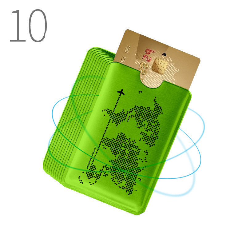 Anti-Magnetic PVC Card Holder Set - 10 Pieces in Multiple Colors