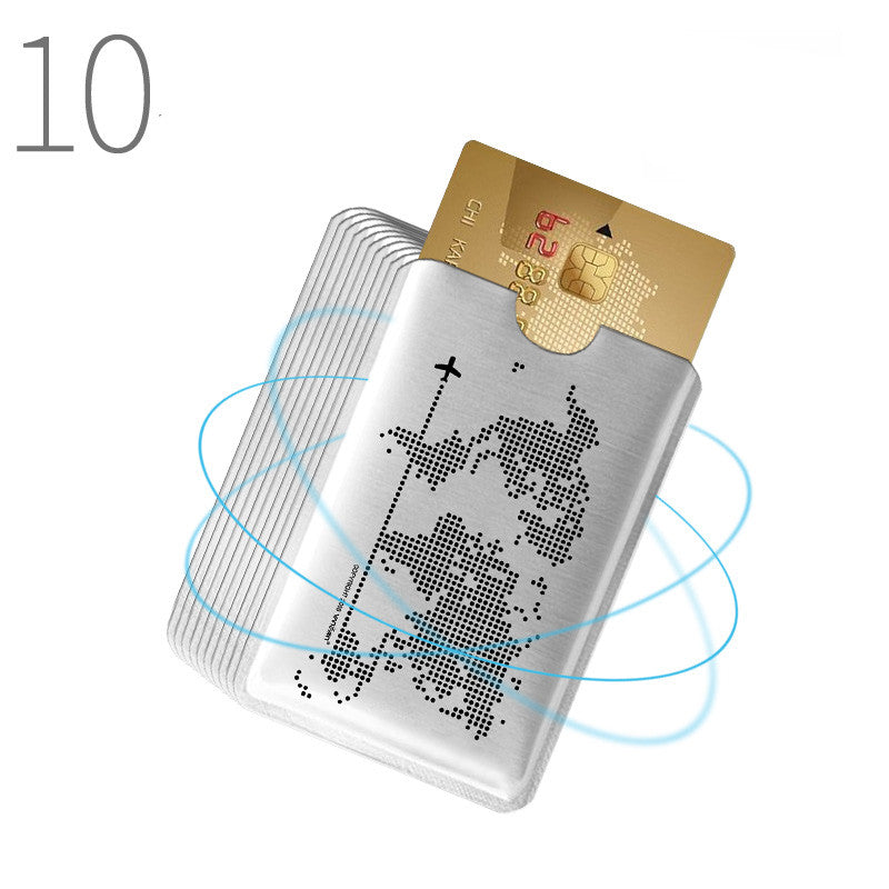 Anti-Magnetic PVC Card Holder Set - 10 Pieces in Multiple Colors