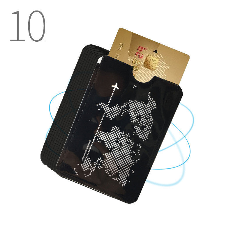 Anti-Magnetic PVC Card Holder Set - 10 Pieces in Multiple Colors