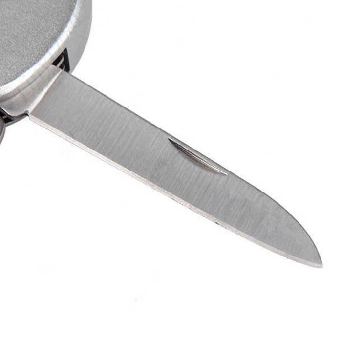 Multifunctional Stainless Steel Carabiner Hook with Screwing and Cutting Tools