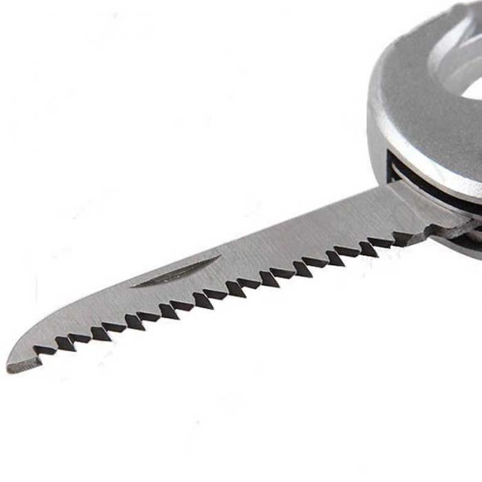 Multifunctional Stainless Steel Carabiner Hook with Screwing and Cutting Tools