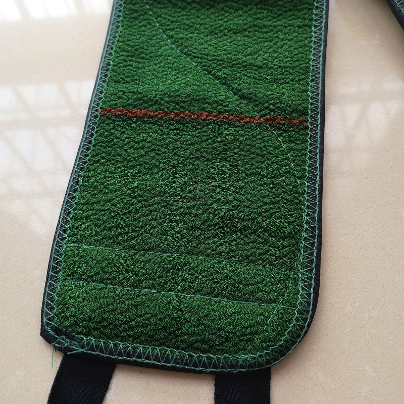 Long Thickened Bath Towel - Strong Rough Texture, Dark Green 115cm