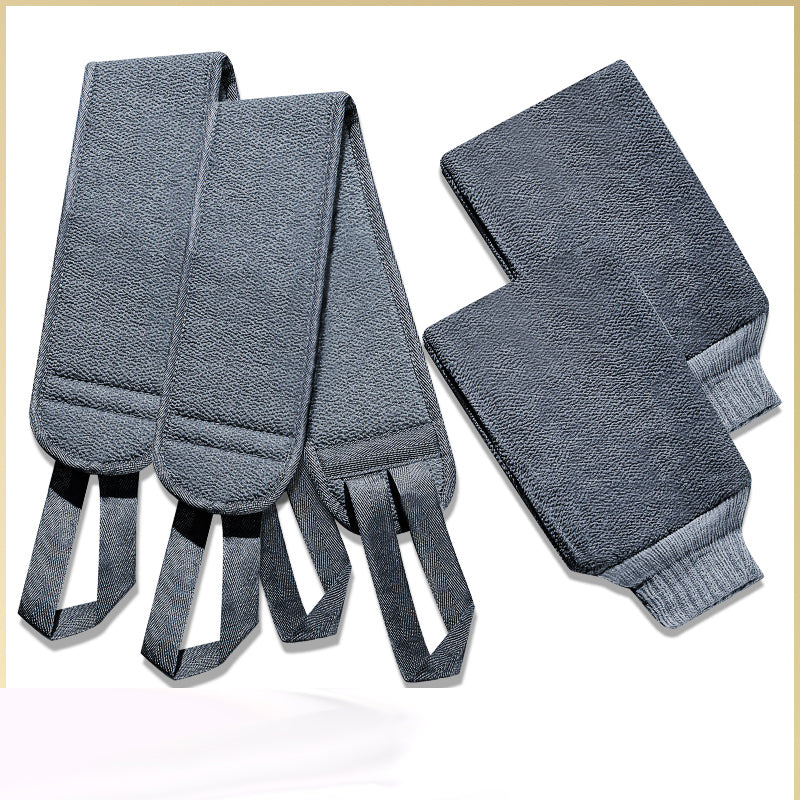 Men's Mud Rubbing & Ash Rubbing Bath Towel Set - 3, 4, or 6 Pieces
