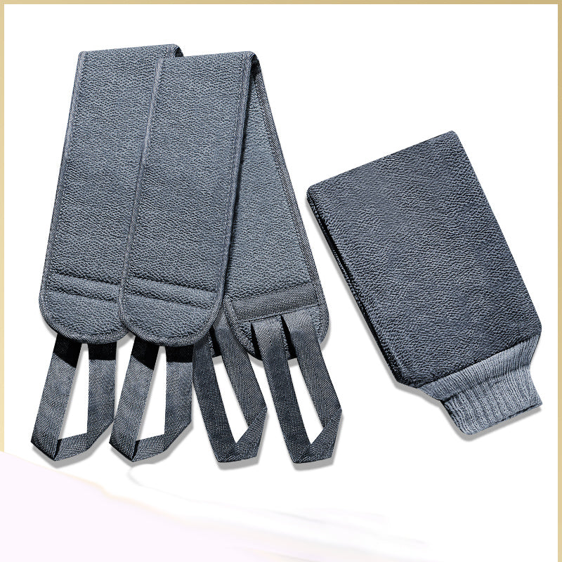 Men's Mud Rubbing & Ash Rubbing Bath Towel Set - 3, 4, or 6 Pieces