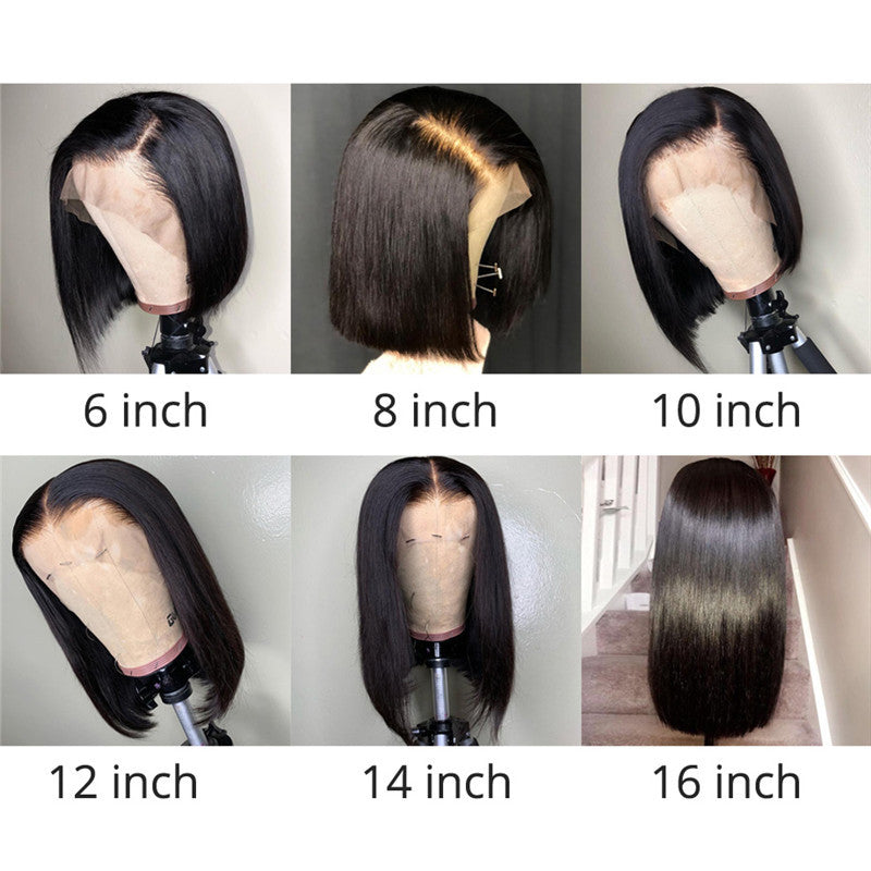 Human Hair Wig - Hand-Woven Natural Bob