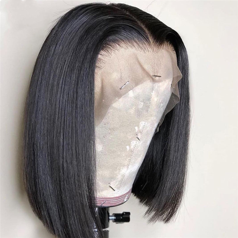 Human Hair Wig - Hand-Woven Natural Bob