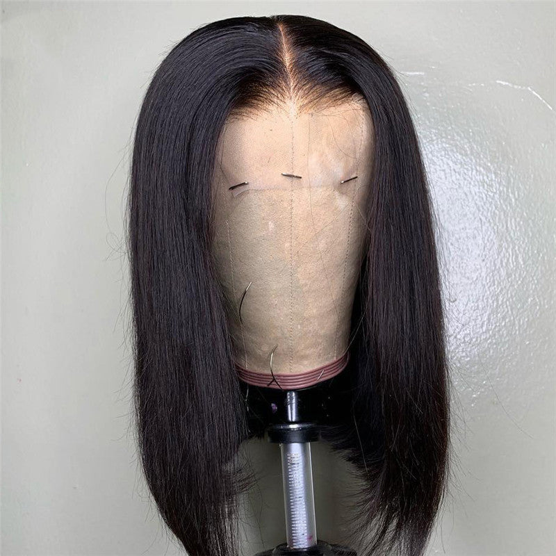 Human Hair Wig - Hand-Woven Natural Bob