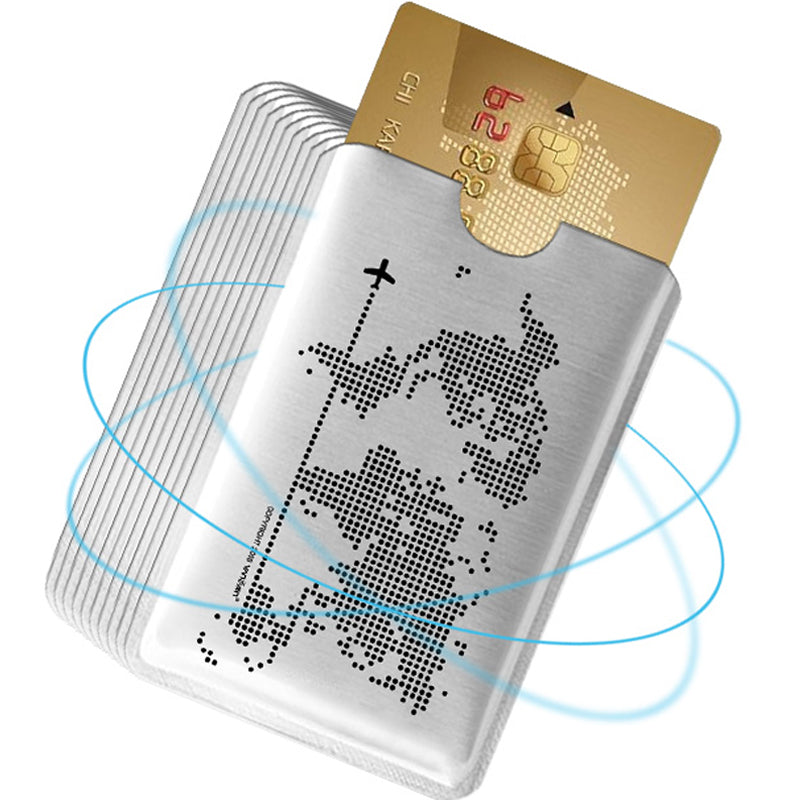 Anti-Magnetic PVC Card Holder Set - 10 Pieces in Multiple Colors