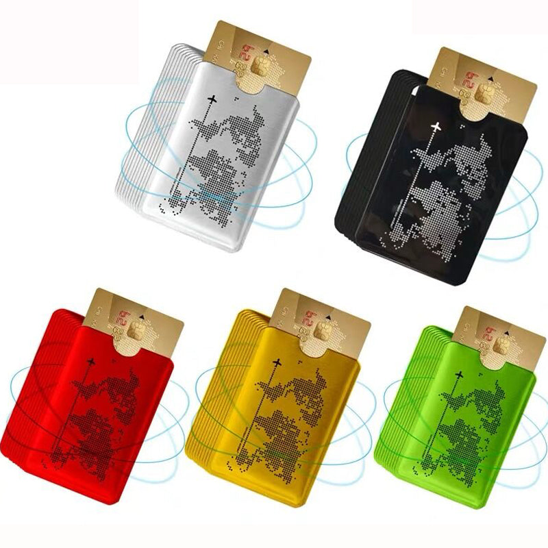 Anti-Magnetic PVC Card Holder Set - 10 Pieces in Multiple Colors
