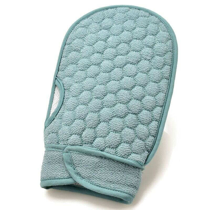 Bath Towel Pull Back Strip - Natural Fiber, 8x81cm, Includes Gloves