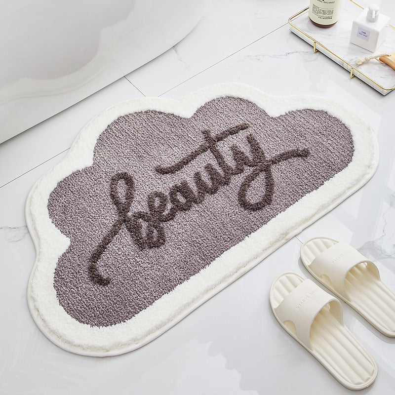 Cute Cartoon Cloud Bath Mat - Non-Slip Shower Rug for Bathroom Entrance